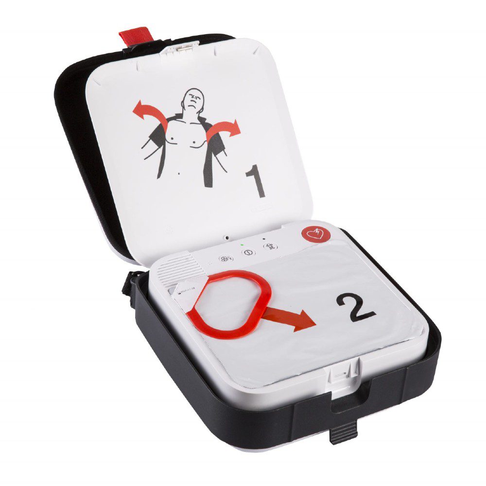 Lifepak CR2 mit Tasche offen